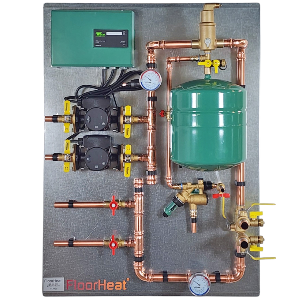 2-Zone Professional Series Hydronic Radiant Heat Control Panel