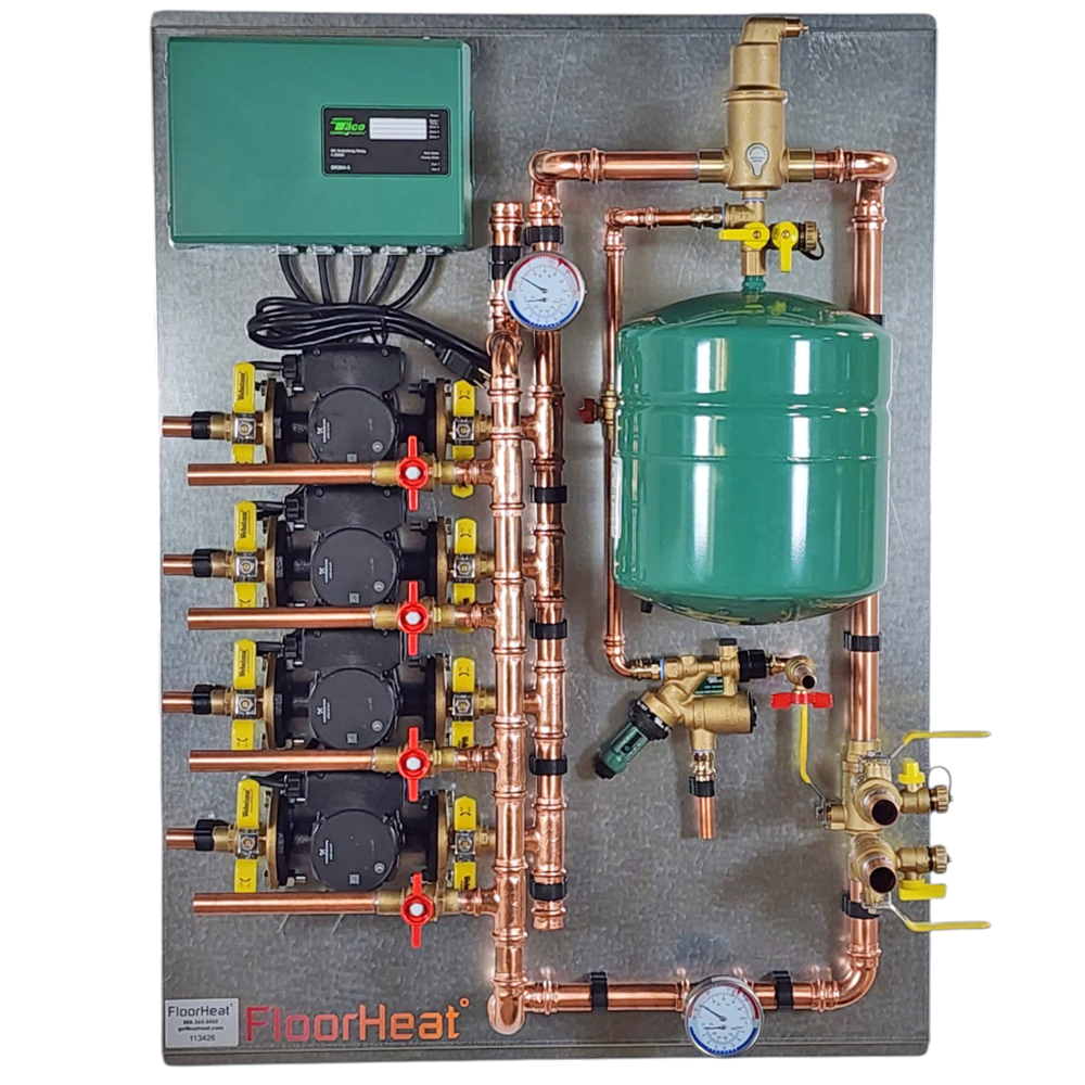 4-Zone Professional Series Hydronic Radiant Heat Control Panel