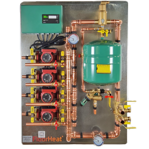 4-Zone Radiant Signature Series Hydronic Radiant Heat Control Panel System (Universal)